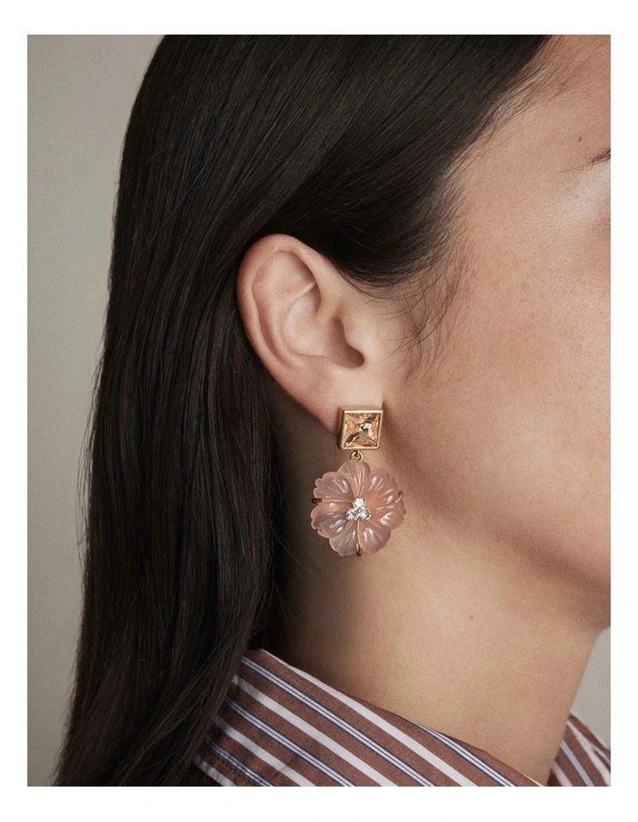Flurea Drop Earrings in Petal image 2