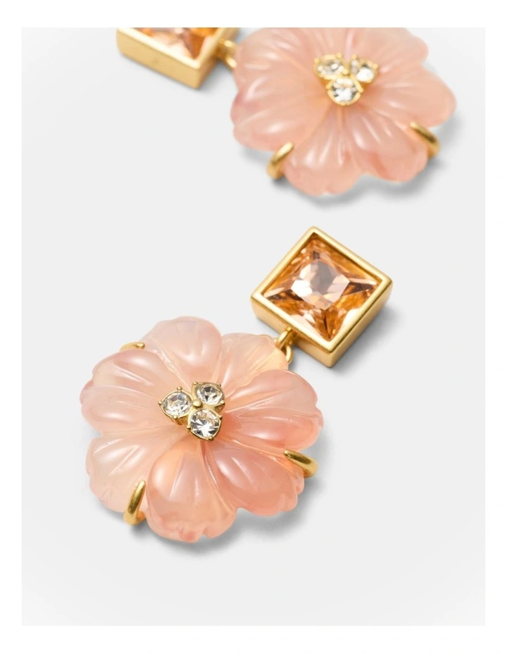 Flurea Drop Earrings in Petal image 3
