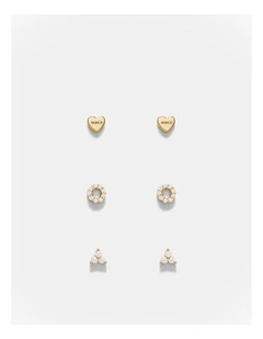 Nimbus Earrings Set in Gold