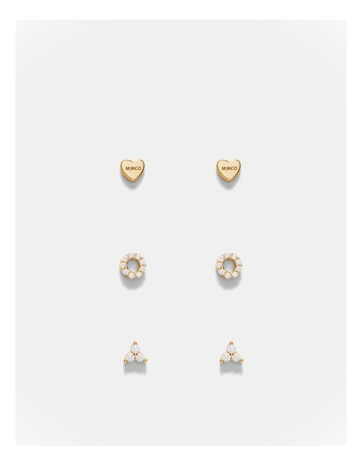 Nimbus Earrings Set in Gold image 1