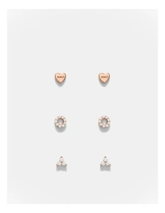 Nimbus Earrings Set in Rose Gold