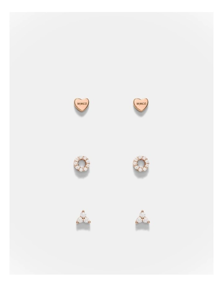 Nimbus Earrings Set in Rose Gold image 1