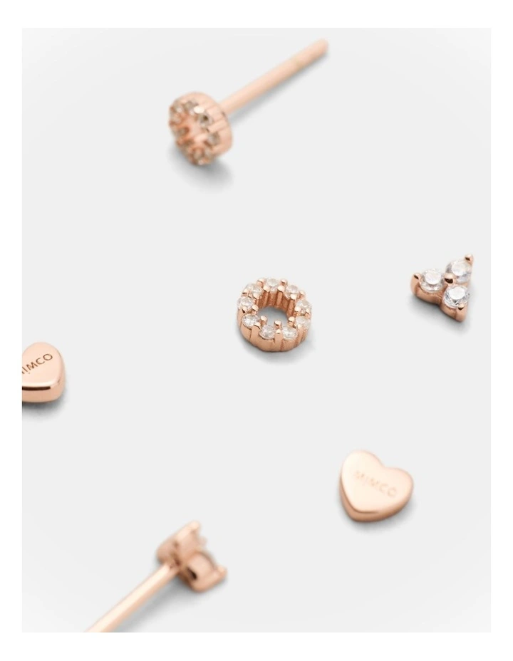 Nimbus Earrings Set in Rose Gold image 3