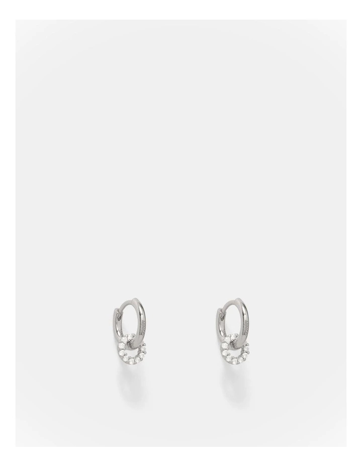 Nimbus Charm Hoop Earrings in Silver image 1