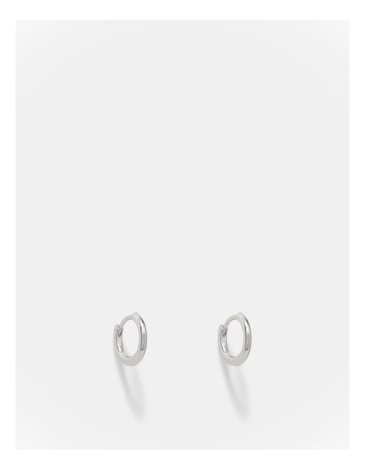 Nimbus Charm Hoop Earrings in Silver image 5