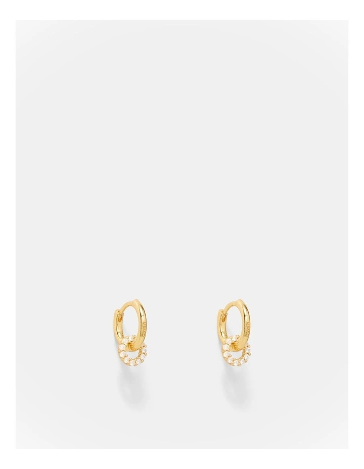 Nimbus Charm Hoop Earrings in Gold image 1