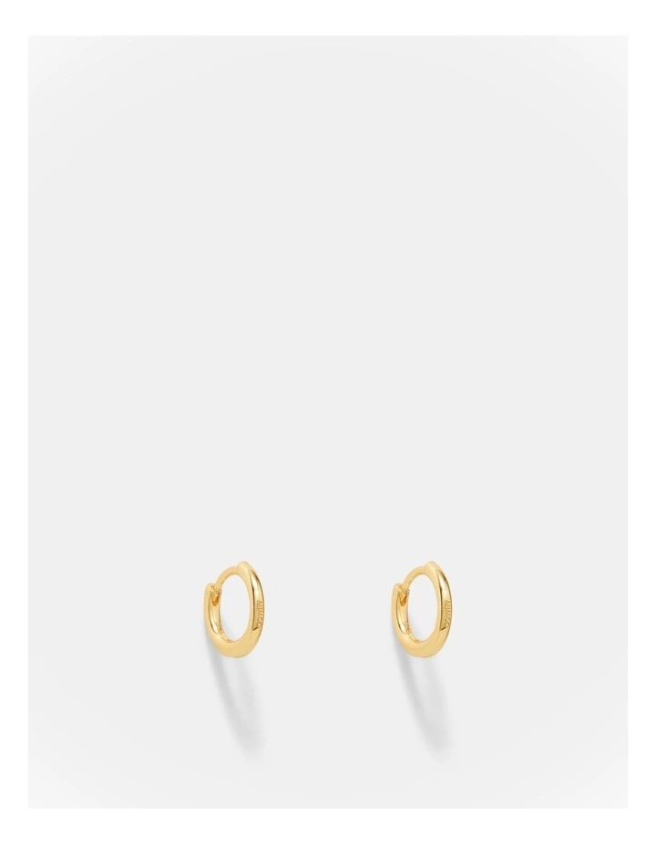 Nimbus Charm Hoop Earrings in Gold image 5