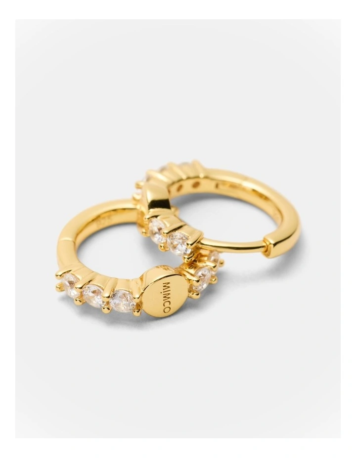 Nimbus Huggie Hoop Earrings in Gold image 3