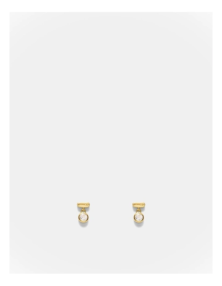 Glint Charm Stud Earrings in Gold image 1