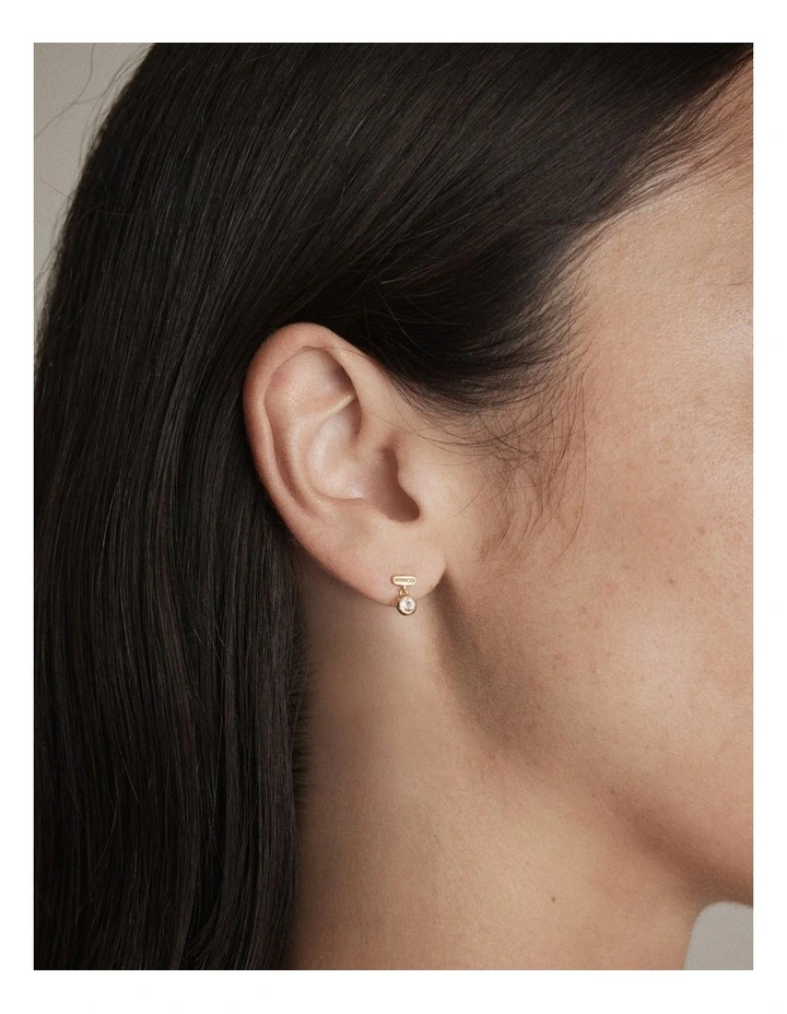 Glint Charm Stud Earrings in Gold image 2