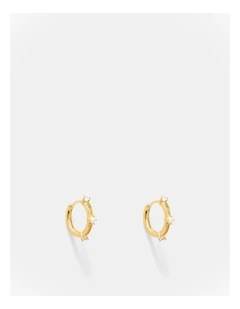 Opalescent Hoop Earrings in Gold