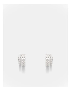 Westlyn Heart Duo Hoop Earrings in Silver