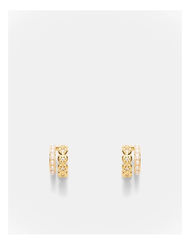 Westlyn Heart Duo Hoop Earrings in Gold image 1
