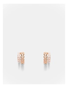 Westlyn Heart Duo Hoop Earrings in Rose Gold