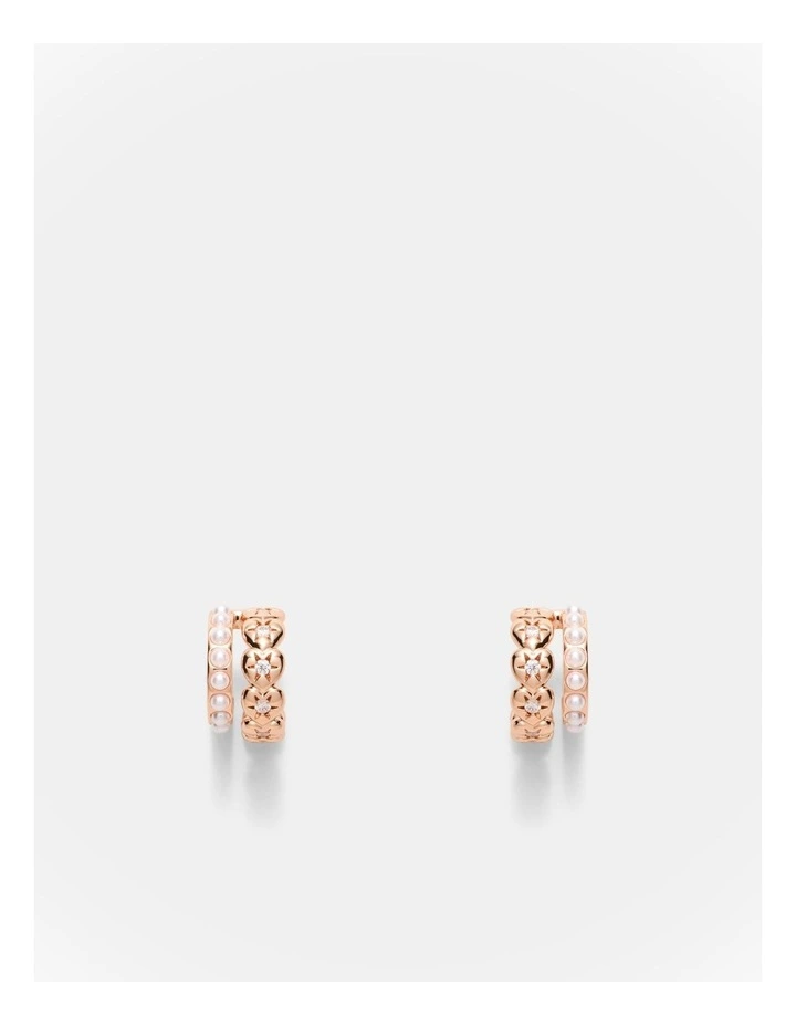 Westlyn Heart Duo Hoop Earrings in Rose Gold image 1