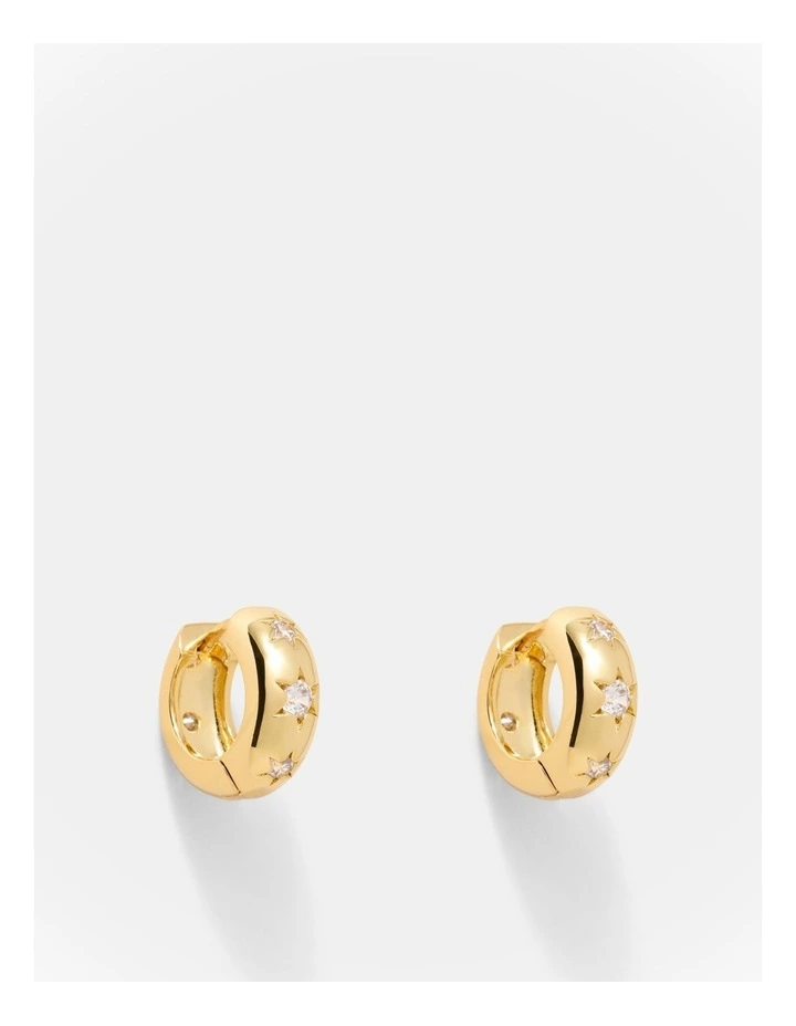 Westlyn Huggie Earrings in Gold image 1