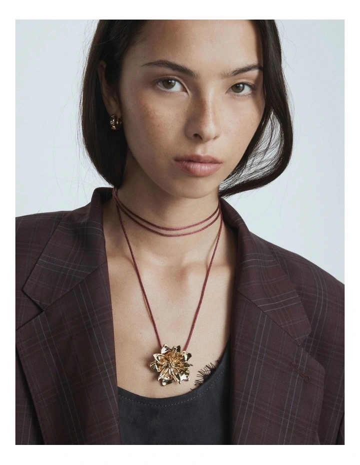 Vienne Cord Necklace in Bordeaux image 2