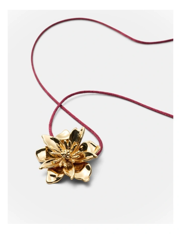 Vienne Cord Necklace in Bordeaux image 3