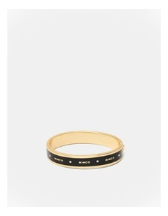 Enamour Wide Bangle in Black