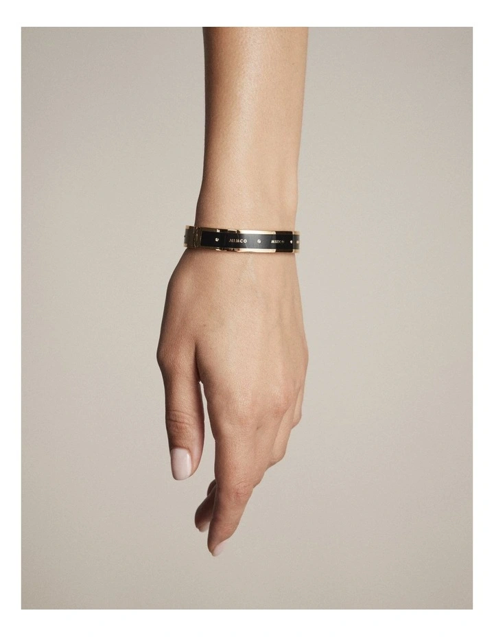 Enamour Wide Bangle in Black image 2