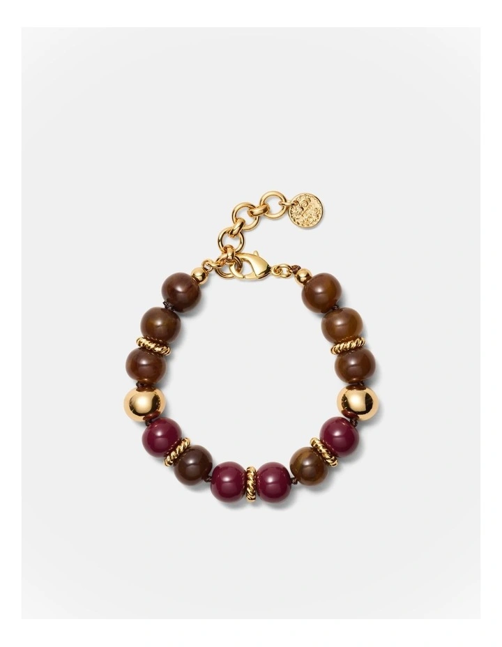 Vienne Bead Bracelet in Bordeaux image 1