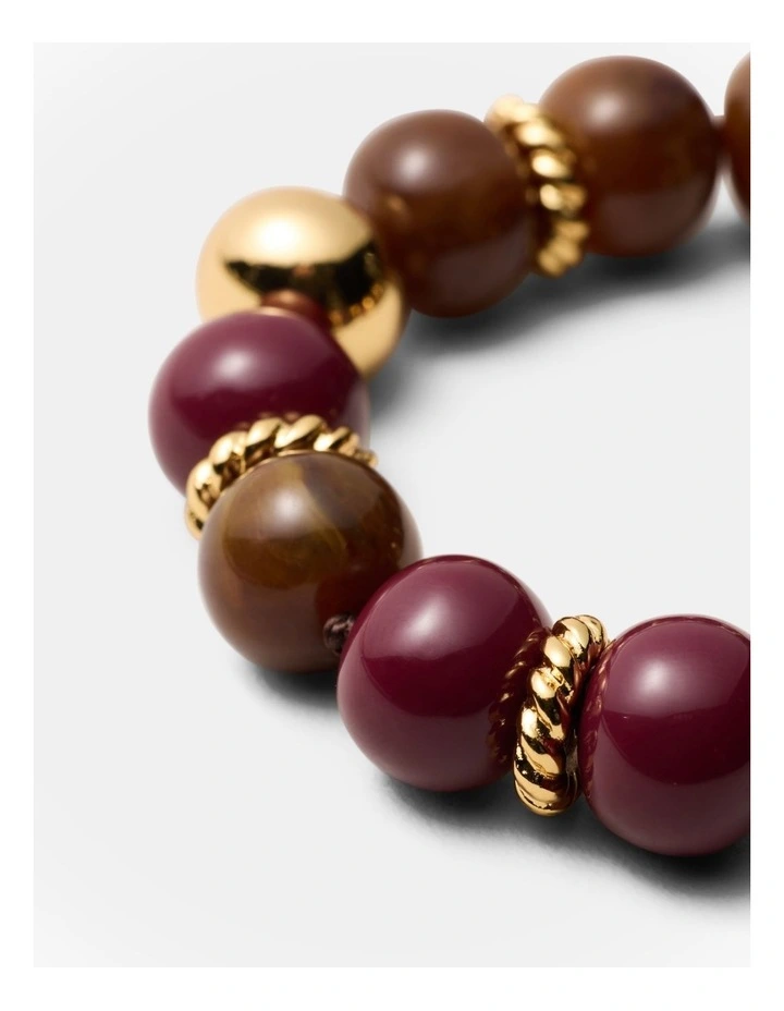 Vienne Bead Bracelet in Bordeaux image 3