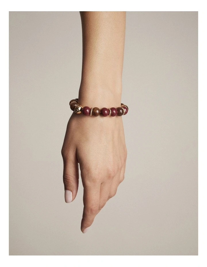 Vienne Bead Bracelet in Bordeaux image 4