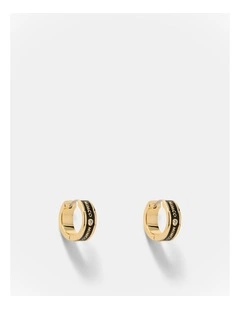 Enamour Huggie Earrings in Black