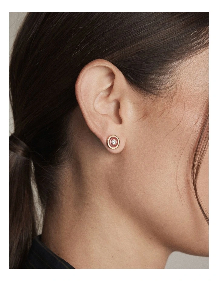 Charmed Stud Earrings in Bordeaux image 2