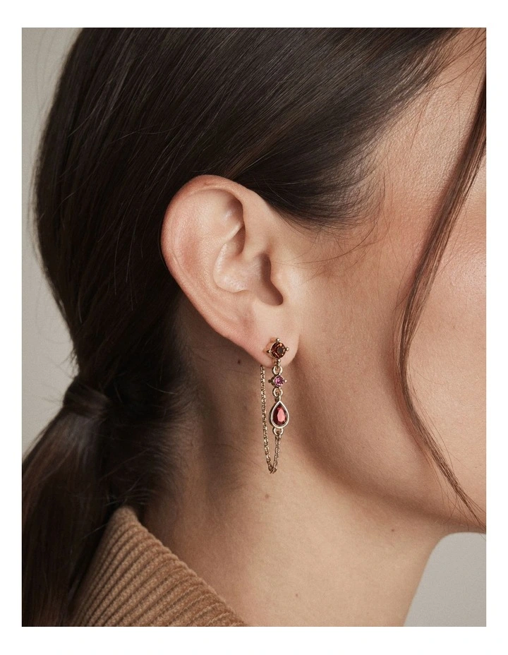Allurement Earrings in Bordeaux image 2