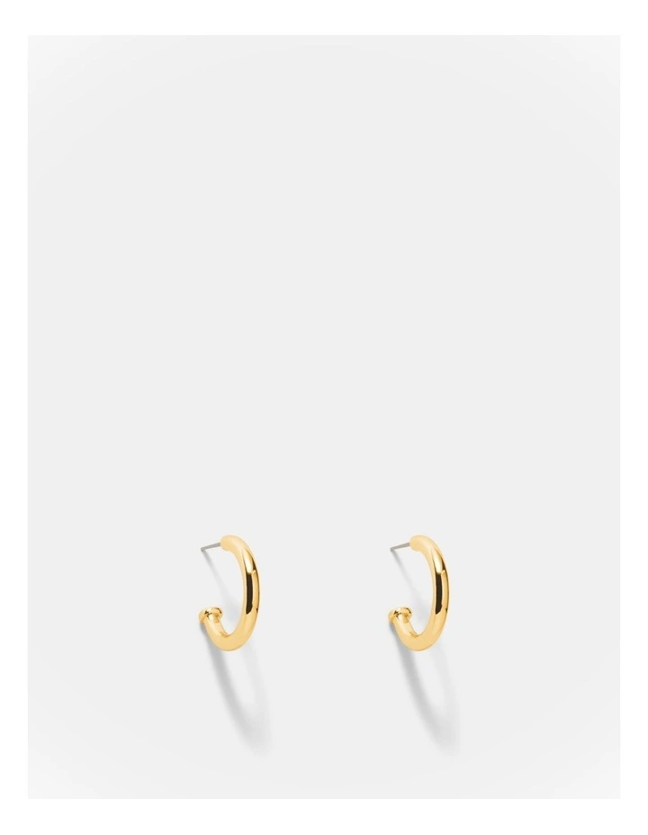 Signatura Charm Hoop Earrings in Gold image 5