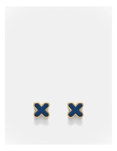 Dreamer Stud Earings in Navy