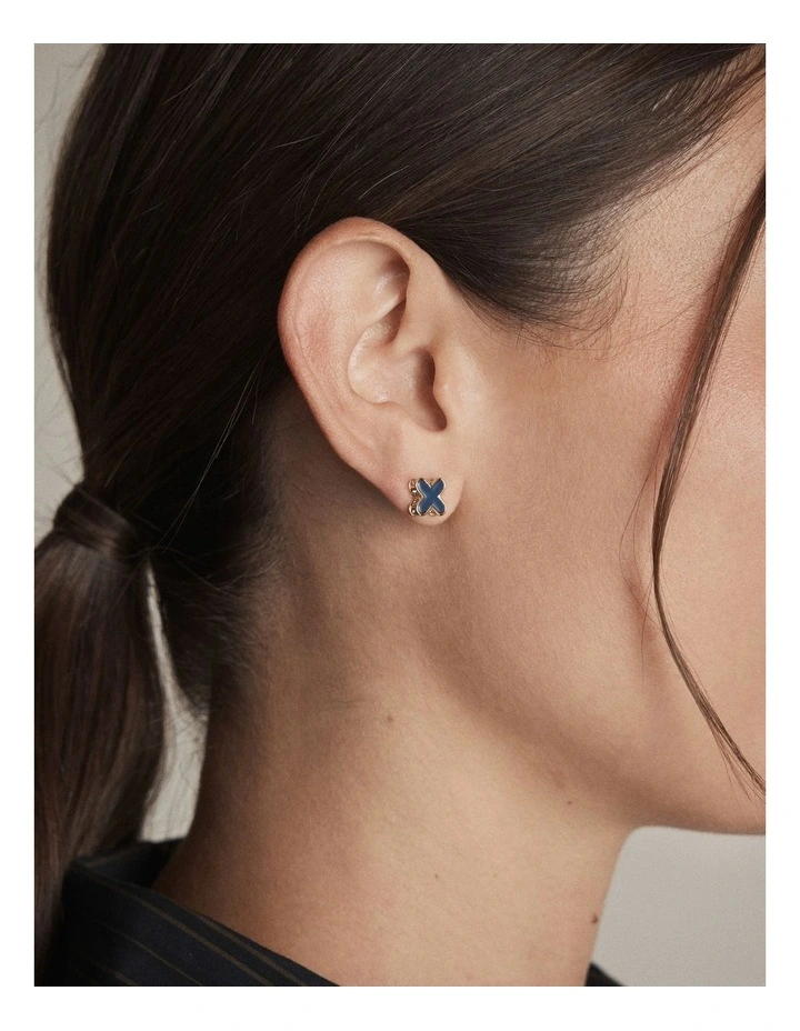 Dreamer Stud Earings in Navy image 2