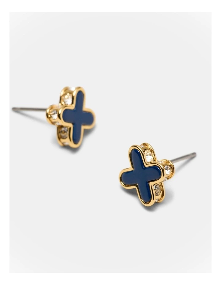 Dreamer Stud Earings in Navy image 3