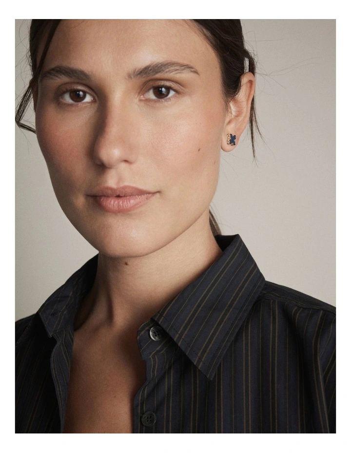 Dreamer Stud Earings in Navy image 4