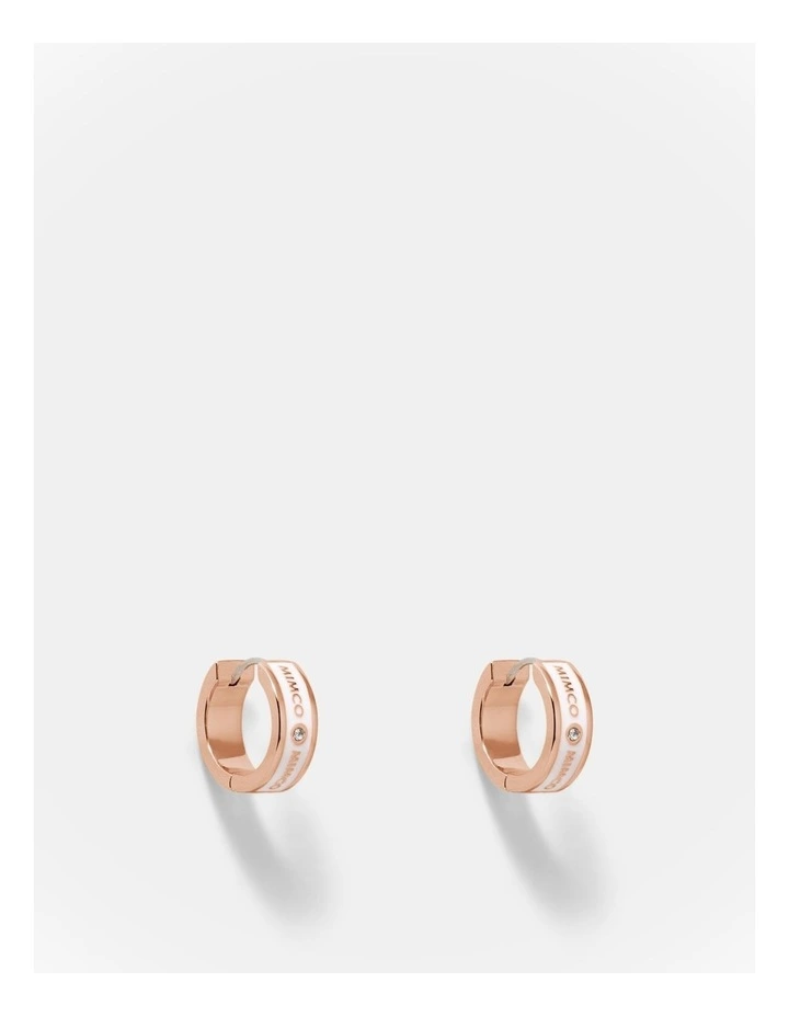 Enamour Huggie Earrings in Vanilla image 1