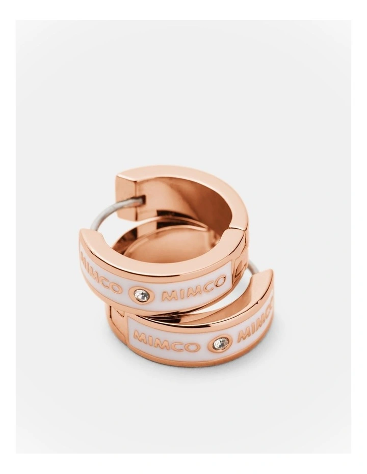 Enamour Huggie Earrings in Vanilla image 3