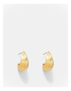Ravine Hoop Earrings in Gold