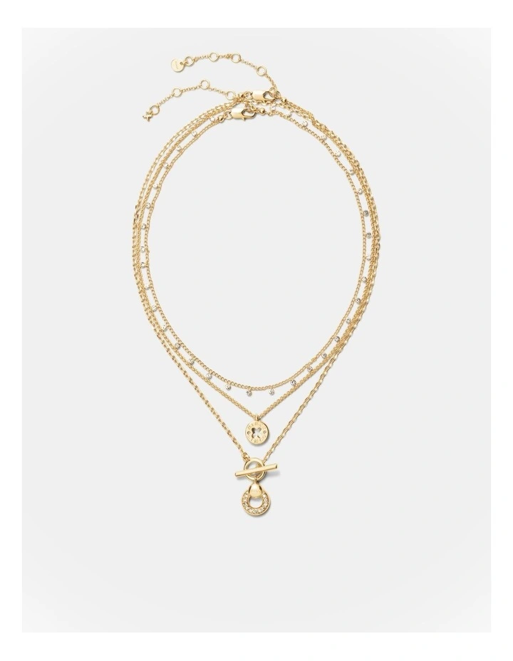 Signatura Trio Necklace in Gold image 4