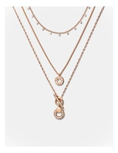 Signatura Trio Necklace in Rose Gold