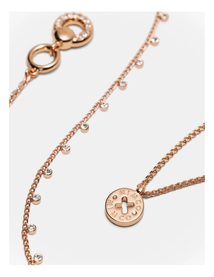Signatura Trio Necklace in Rose Gold image 3