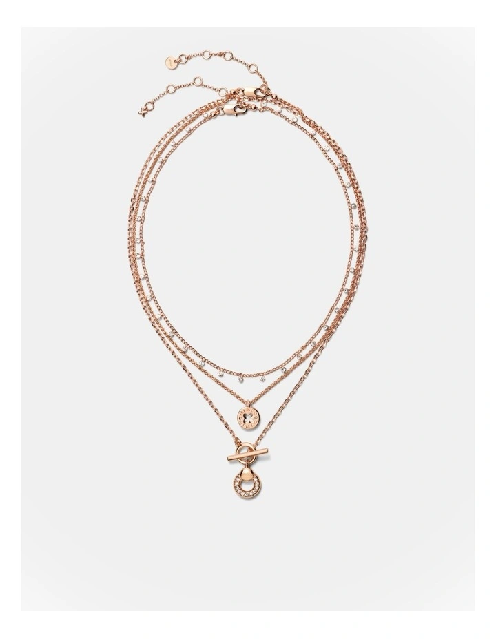 Signatura Trio Necklace in Rose Gold image 4