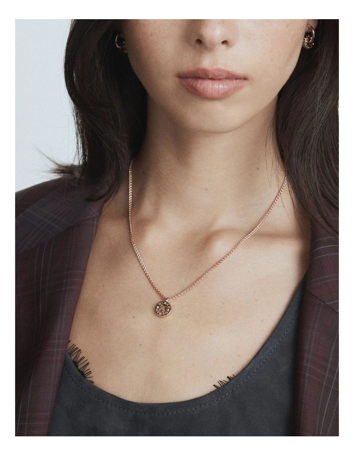 Signatura Trio Necklace in Rose Gold image 6