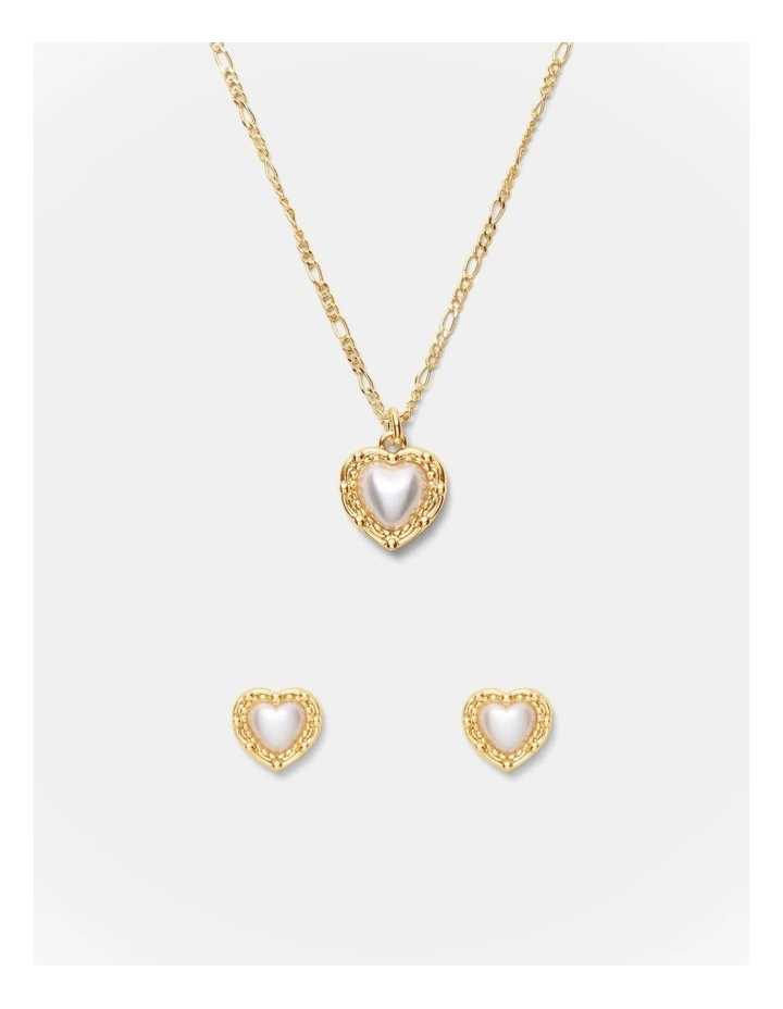 Maybelle Necklace Earrings Set in Gold image 1