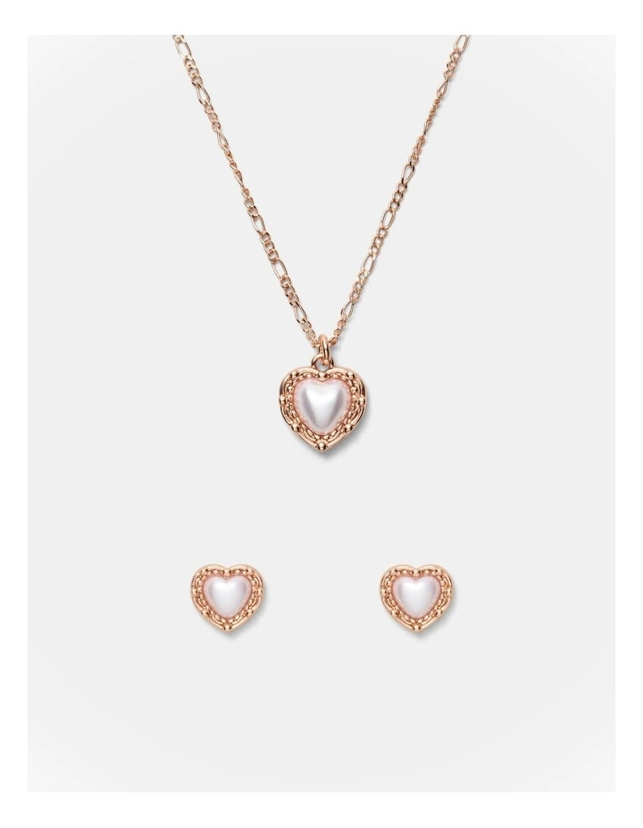 Maybelle Necklace Earrings Set in Rose Gold image 1