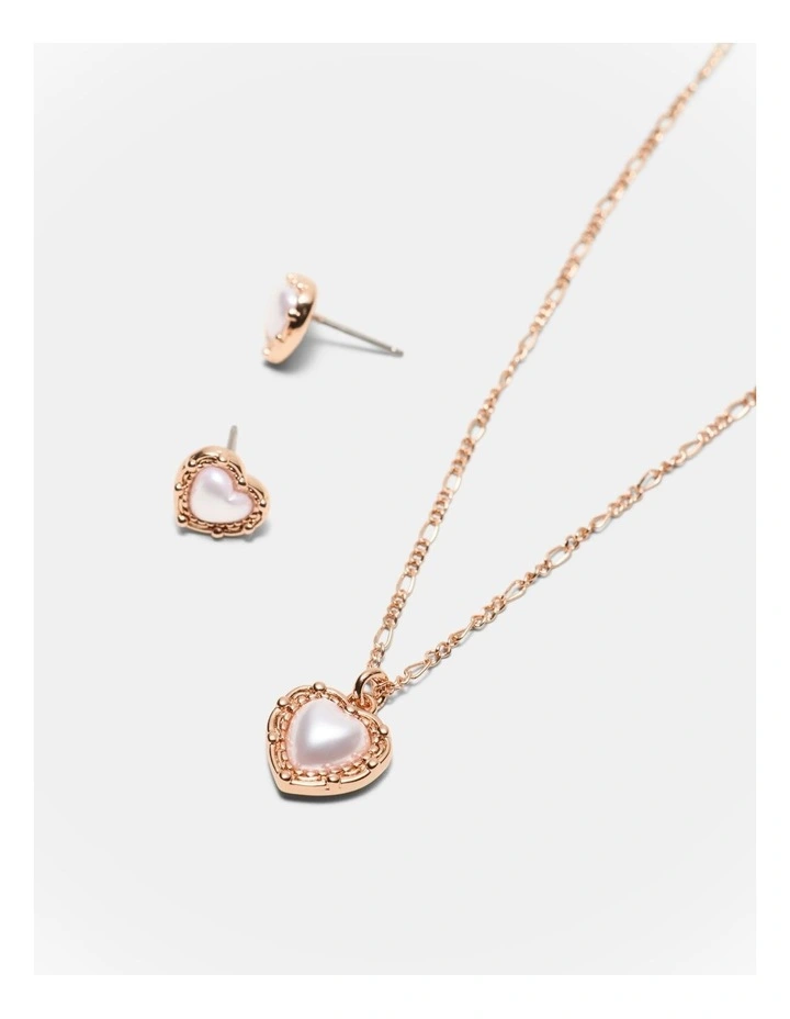 Maybelle Necklace Earrings Set in Rose Gold image 6