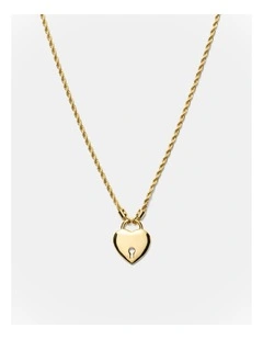 Locked In Love Necklace in Gold