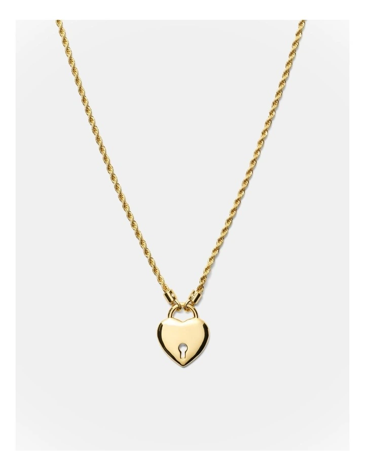 Locked In Love Necklace in Gold image 1