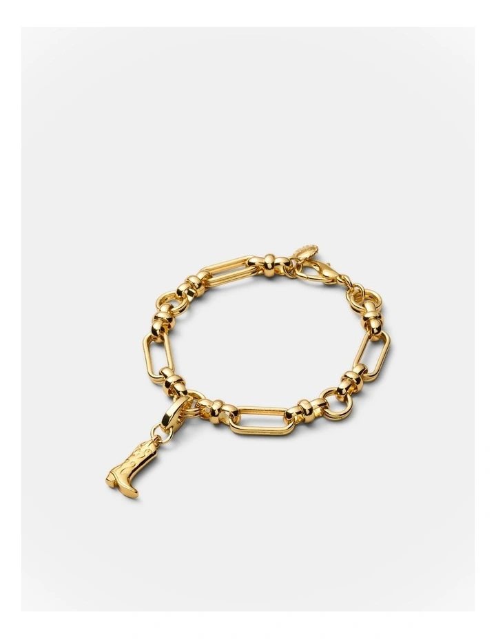 Cowboy Boot Charm in Gold image 3