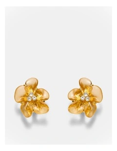Flurea Stud Earrings in Gold